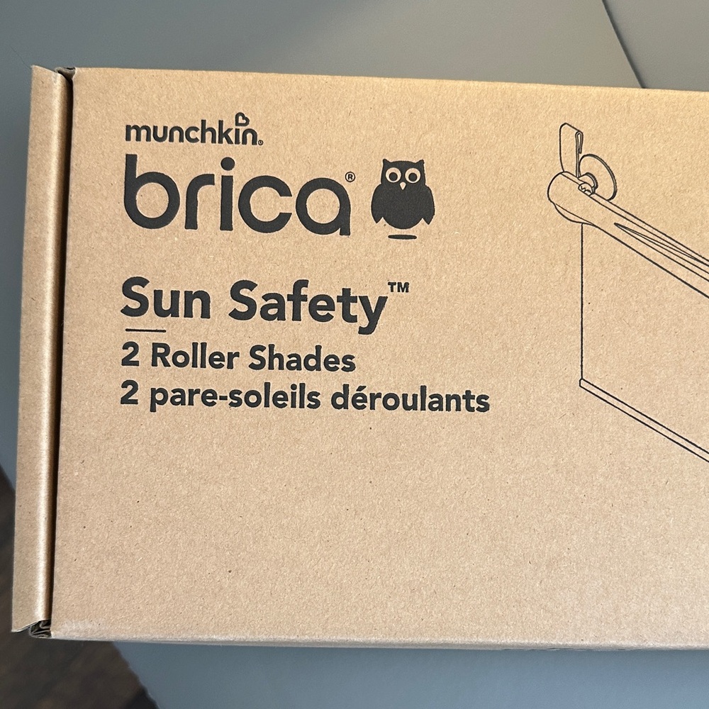 Munchkin Brica Sun Safety Roller Shades - Brown